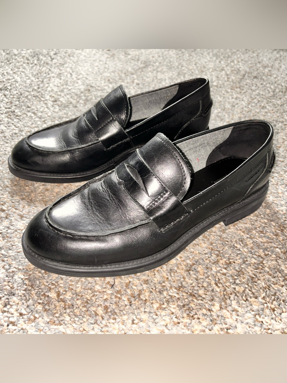 Vagabond Shoemakers Black Leather Penny Loafers - Women's